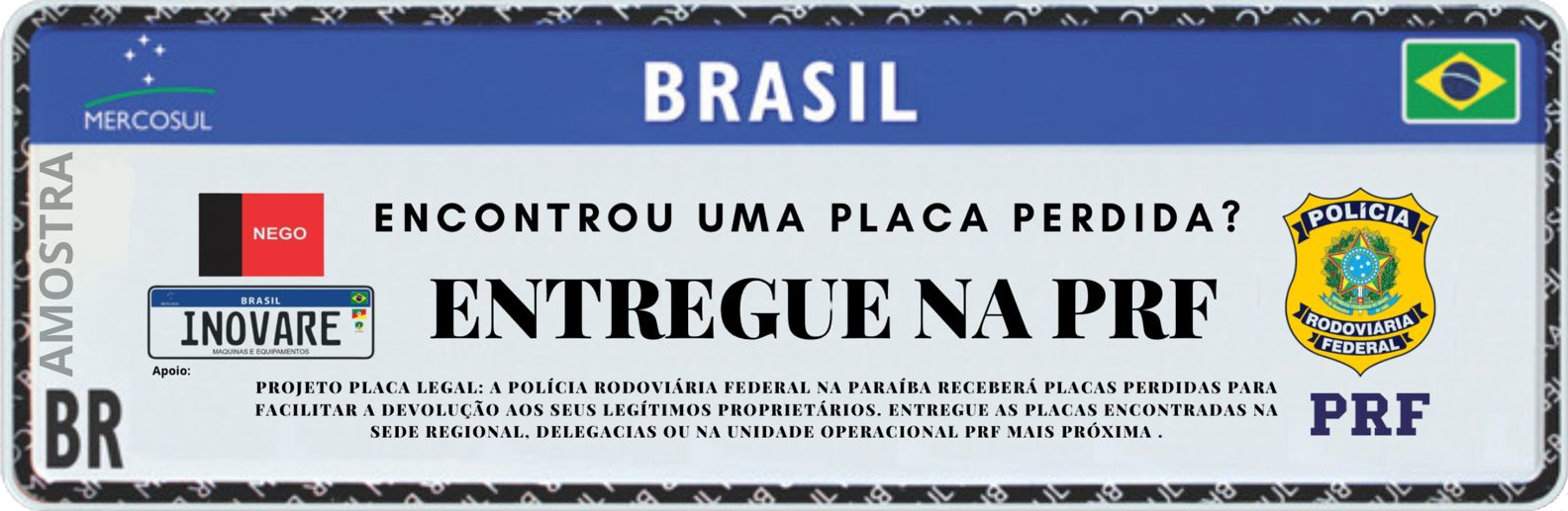 Entregue a placa na PRF